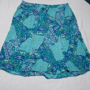 ❣️DVF THE COLOR AUTHORITY vintage floral rayon skirt